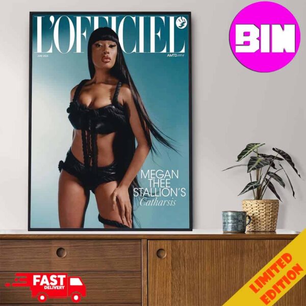 Megan Thee Stallion Simultaneously Covers Both L?Officiel US And EU 2024 Home Decor Poster Canvas