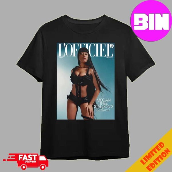 Megan Thee Stallion Simultaneously Covers Both L?Officiel US And EU 2024 Unisex Essentials T-Shirt