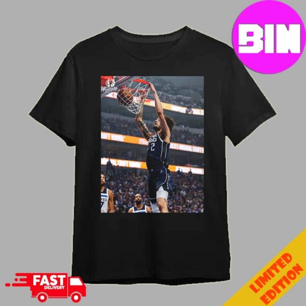 Moment NBA 2024 Poster Dereck Lively II Slam Dunk In Battle Dallas Mavericks Vs Minnesota Timberwolves Essentials T-Shirt