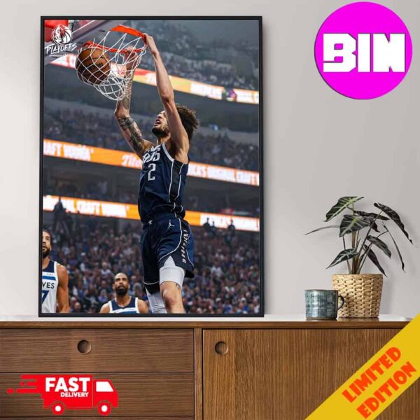 Moment NBA 2024 Poster Dereck Lively II Slam Dunk In Battle Dallas Mavericks Vs Minnesota Timberwolves Home Decor Poster Canvas