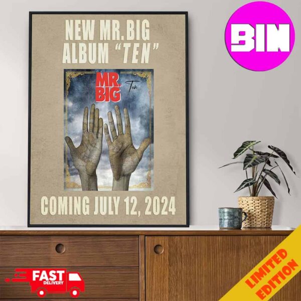 Mr Big Back With New Album Ten Coming July 12 2024 Home Decor Poster Canvas