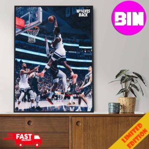 NBA Best Moment 2024 Poster Slam Dunk Anthony Edwards Frame It Minnesota Timberwolves vs Dallas Marvericks Home Decor Poster Canvas