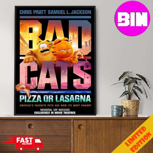 New Bad Boys Themed Poster For The Garfield Movie Home Decor Poster Canvas