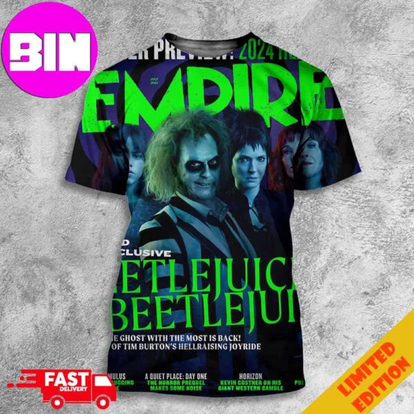 New Poster Beetlejuice Beetlejuice Releasing On July Summer Preview 2024 Heats Up Empire All Over Print Unisex T-Shirt