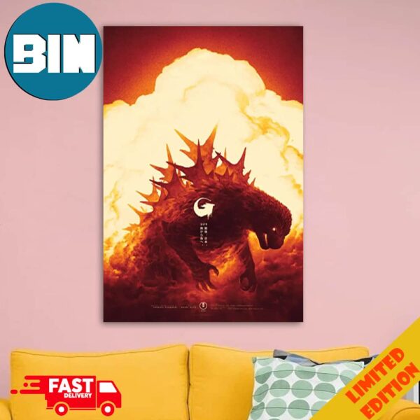 New Poster For Godzilla Minus One May 6 2024 Home Decorations Poster Canvas