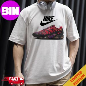 Nike Air Max Plus Drift Black ANd Bright Crimson Sneaker T-Shirt