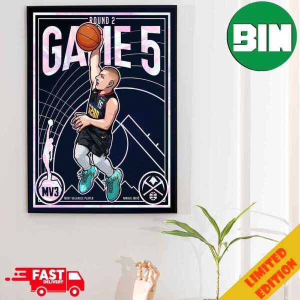 Nikola Jokic Denver Nuggets The MV3 Celebration Continues Pregame Poster Canvas