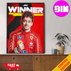 Official Charles Leclerc Wins The Monaco Grand Prix 2024 Home Decor Poster Canvas