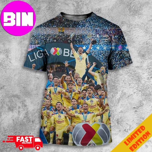 Official Club America Bicampeones Liga MX Clausura 2024 Champions America Campeon All Over Print Unisex T-Shirt