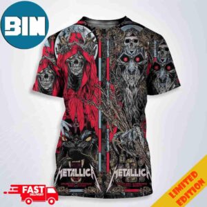 Official Metallica M72 World Tour Killer Full Show Poster Of The European Run In Munich Germany At Olympiastadion On 24th And 26th May 2024 3D T-Shirt