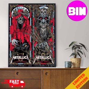 Official Metallica M72 World Tour Killer Full Show Poster Of The European Run In Munich Germany At Olympiastadion On 24th And 26th May 2024 Home Decor Poster Canvas