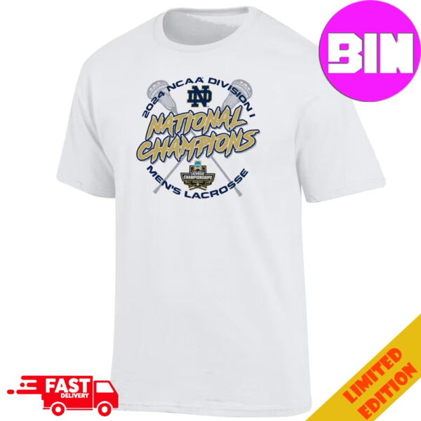 Official Notre Dame Fighting Irish 2024 NCAA Men’s Lacrosse National Champions Locker Room Unisex Essentials T-Shirt