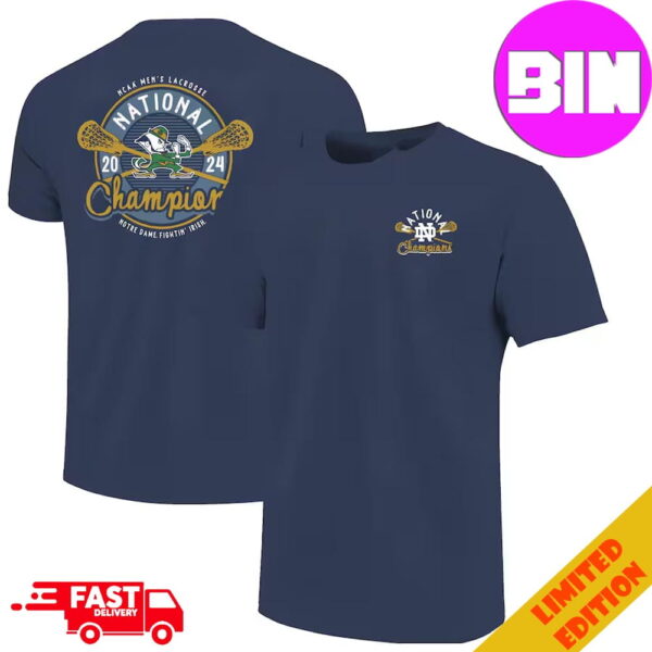 Official Notre Dame Fighting Irish 2024 NCAA Men’s Lacrosse National Champions Two Sides Unisex Essentials T-Shirt