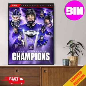 Official PWHK Minnesota PWHL Champions Walter Cup 2024 Home Decor Poster Canvas