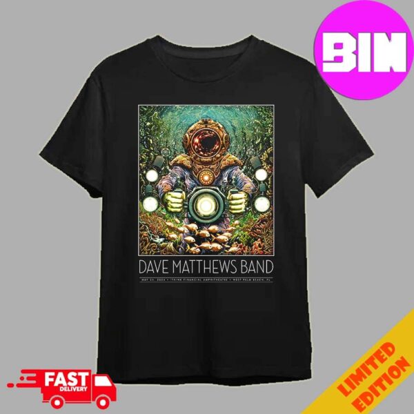 Official Poster Dave Matthews Band Tour 2024 At I Think Financial Amphitheatre West Palm Beach Florida On May 24th Essentials T-Shirt