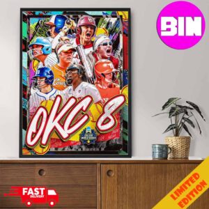 Official Poster The OKC 9 NCAA Softball 2024 Women’s College World Series Oklahoma City Baseball Home Decor Poster Canvas