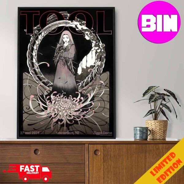 Official Poster Tool Show 2024 At Ziggo Dome Amsterdam NL On May 27 Home Decor Poster Canvas