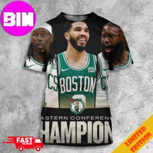 Oficial Boston Celtics NBA Eastern Conference Champions 2024 All Over Print Unisex T-Shirt