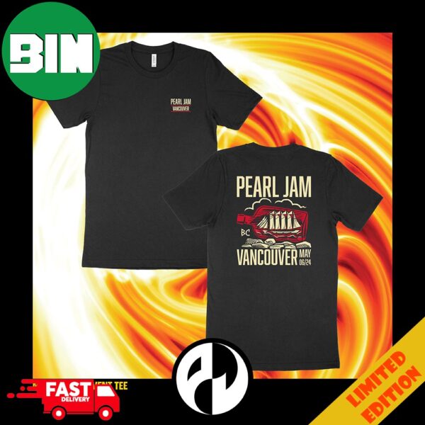 Pearl Jam Vancouver BC At Rogers Arena By Matt Ryan Tobin Event Merch Tee Two Sides T-Shirt