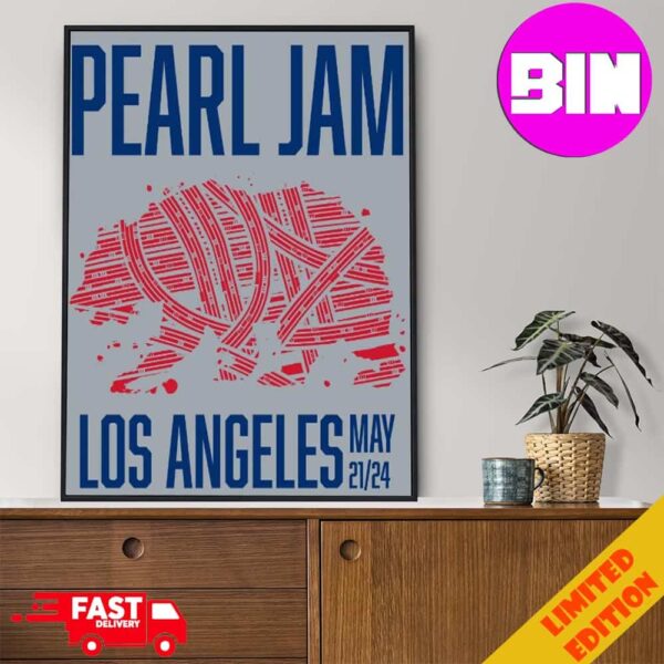 Pearl Jam With Deep Sea Diver At The KIA Forum On May 21st 2024 In Los Angeles Art By Jeffsotoarts Home Decor Poster Canvas