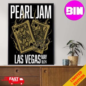 Pearl Jam With Deep Sea Diver Official Poster Night 1 At MGM Grand Garden Arena On May 18th In Las Vegas Nevada Las Vegas 2024 N2 By Munk One Home Decor Poster Canvas