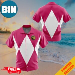 Pink Ranger Mighty Morphin Power Rangers Button Up ANIMEAPE Hawaiian Shirt