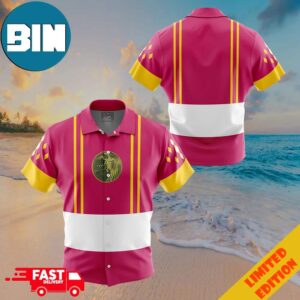 Pink Ranger Ninjetti Mighty Morphin Power Rangers Button Up ANIMEAPE Hawaiian Shirt