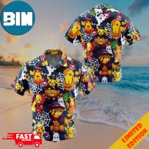 Pokemon Halloween Button Up ANIMEAPE Hawaiian Shirt