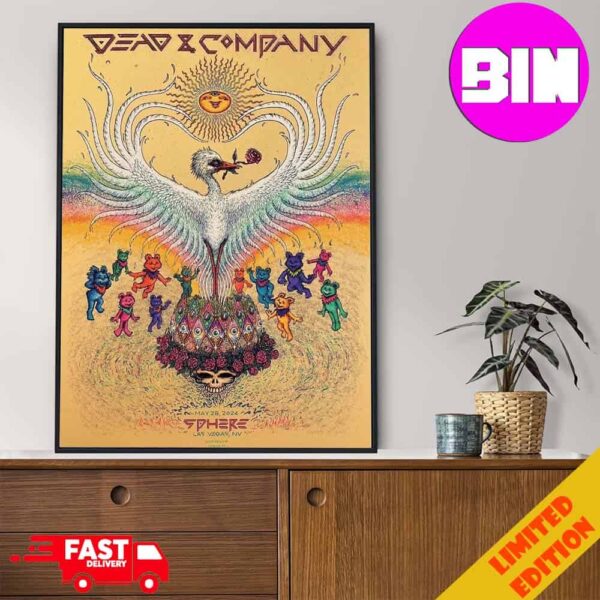 Poster Dead And Company Show 2024 At The Sphere On May 26 Home Decor Poster Canvas