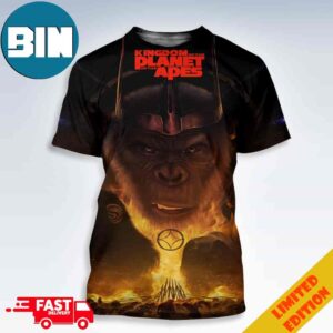 Poster Illustration For Kingdom Of The Planet Of The Apes 3D T-Shirt