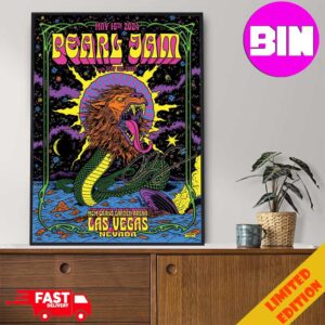 Poster Tonight Pearl Jam With Deep Sea Diver At MGM Grand Garden Arena On May 16th 2024 In Las Vegas Nevada Art By Brian Romero Home Decor Poster Canvas