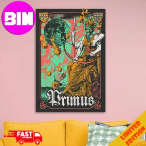 Primus Poster For Tonight’s Show In Wilkes Barre PA FM Kirby Center May 6 2024 Home Decorations Poster Canvas
