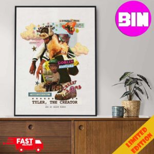 Rapper Tyler the Creator Collage With Album Goblin Bastard And Album Cherry Bomb Home Decor Poster Canvas