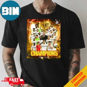 Real Madrid Receives Its 36th Laliga Ea Sports Title Congratulations Champion 2023-24 T-Shirt