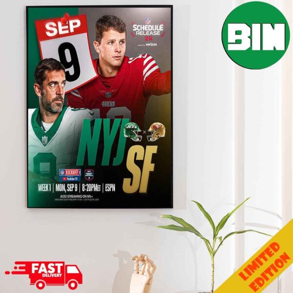 Rodgers Return Is Set For MNF In San Francisco NFL Schedule Release Wednesday 8pm ET On ESPN 2 NFL Poster Canvas