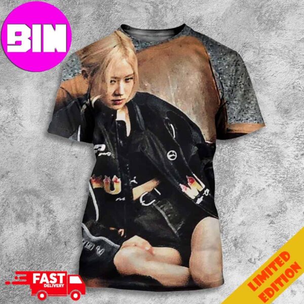 Rose Black Pink x Puma Formula 1 Photoshoot 2024 All Over Print Unisex T-Shirt