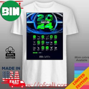 Seattle Seahawks Announced Their New Season NFL 2024 Schedule Poster T-Shirt