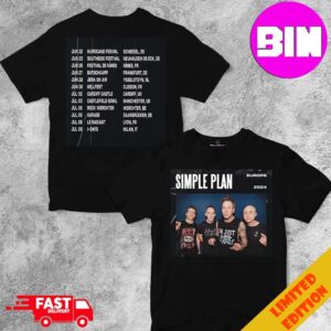 Simple Plan Europe UK Tour 2024 Schedule List Date Two Sides Unisex Essentials T-Shirt