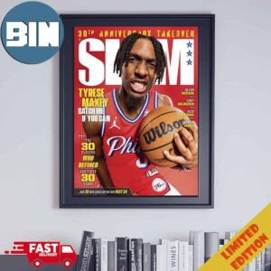 Slam 248 30th Anniversary Takeover Cover Star Tyrese Maxey Catch Me If You Can Poster Canvas