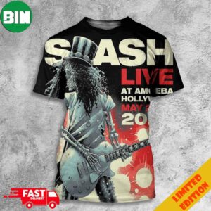 Slash Live At Amoeba Hollywood May 29th 2024 Designed By Luke Preece Limited Edtion 3D T-Shirt