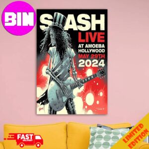 Slash Live At Amoeba Hollywood May 29th 2024 Designed By Luke Preece Limited Edtion Home Decorations Poster Canvas