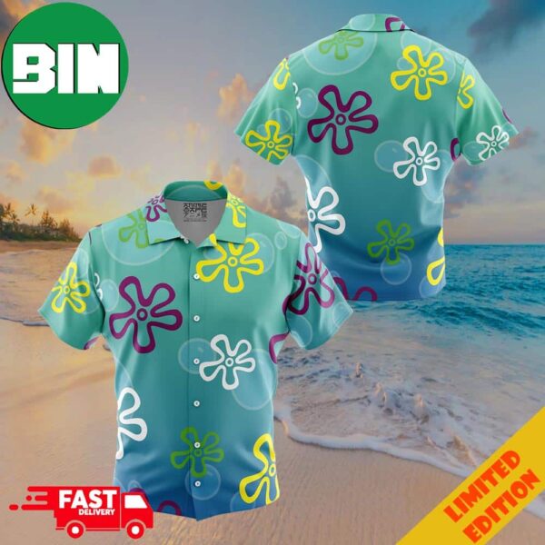 SpongeBob Pattern SpongeBob SquarePants Button Up ANIMEAPE Hawaiian Shirt