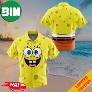 Spongebob SquarePants Nickelodeon Button Up ANIMEAPE Hawaiian Shirt