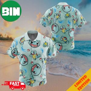 Squirtle Pattern Pokemon Button Up ANIMEAPE Hawaiian Shirt