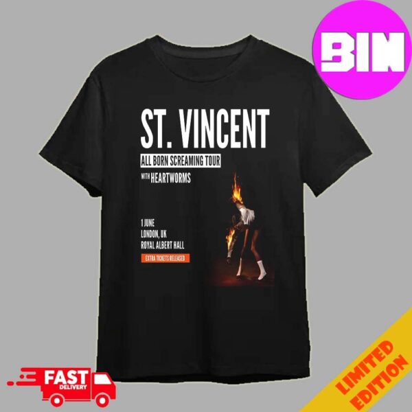 St Vincent All Born Screaming Tour 2024 With Heartworms At Royal Albert Hall London Uk On June 1 Unisex Essentials T-Shirt