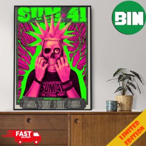 Sum 41 North America Tour 2024 Schedule Lists Poster Canvas