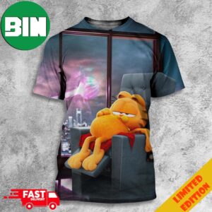 Superman Themed Poster For Garfield 3D T-Shirt