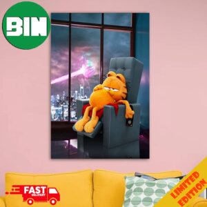Superman Themed Poster For Garfield Home Decorations Poster Canvas