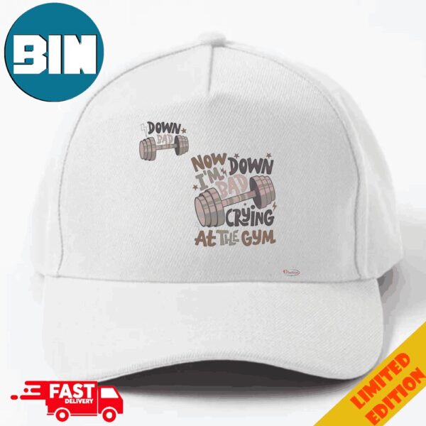 Taylor Swift Down Bad Crying At The Gym Funny Ttpd White Classic Hat-Cap Snapback