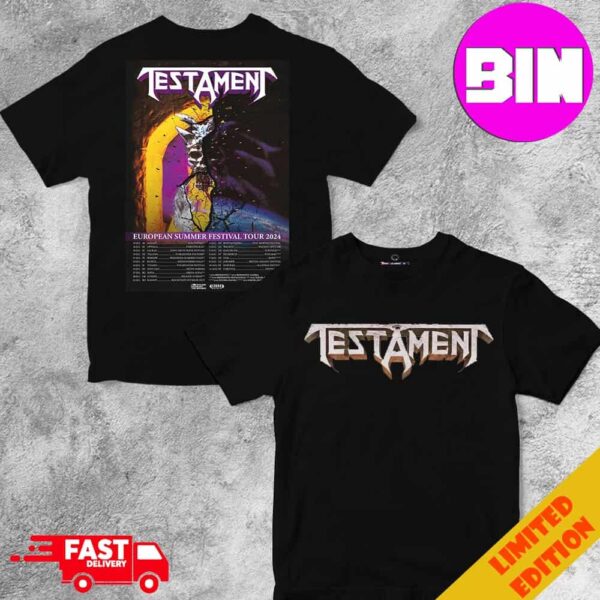 Testament EU Summer Festival Tour 2024 Schedule List Date Two Sides Unisex Essentials T-Shirt